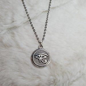 Circle eye of horus charm necklace.